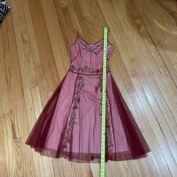 Vintage Y2K Romantic Fairy Dress by BCBG MaxAzria Women Size 2 Tulle Mesh Sequin - Picture 10 of 16